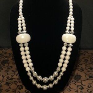 White and Silver Necklace